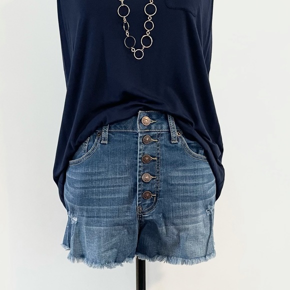 New Women’s REWASH Exposed Button Shorts Size 7/28 - Picture 3 of 11